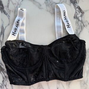 Black Lace bustier top and panty set